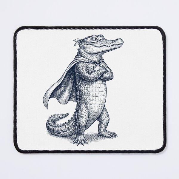 Item preview, Vintage Alligator Hero Superhero Animal Lover designed and sold by DoodleTortle.
