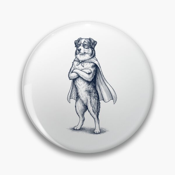 Item preview, Vintage Australian Shepherd Hero Superhero Dog Lover designed and sold by DoodleTortle.