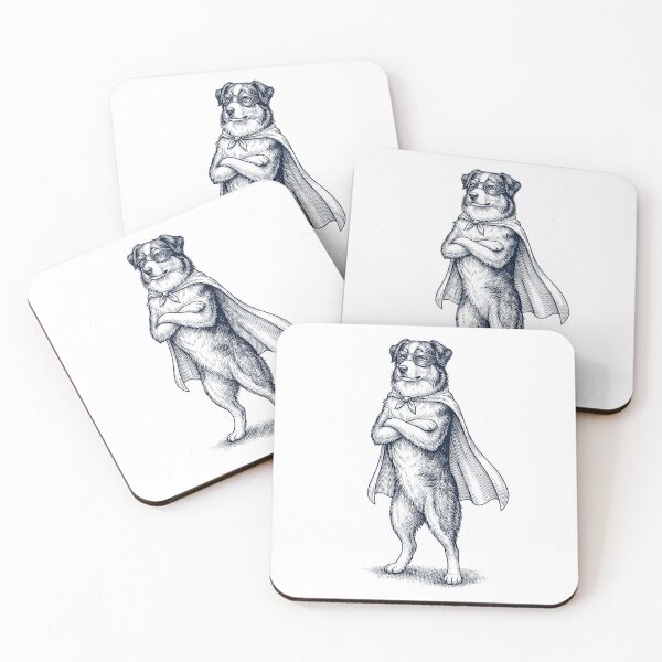 Item preview, Vintage Australian Shepherd Hero Superhero Dog Lover designed and sold by DoodleTortle.