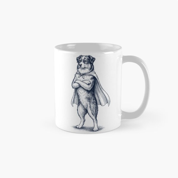 Item preview, Vintage Australian Shepherd Hero Superhero Dog Lover designed and sold by DoodleTortle.