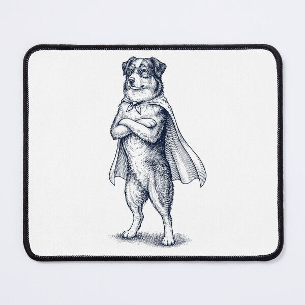 Item preview, Vintage Australian Shepherd Hero Superhero Dog Lover designed and sold by DoodleTortle.