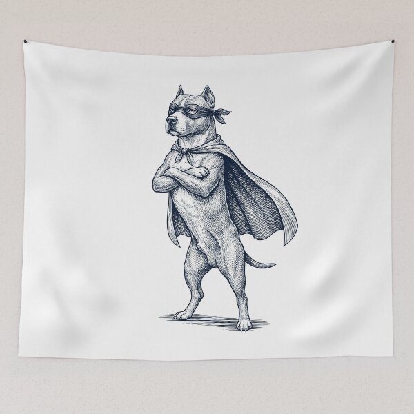 Item preview, Vintage American Staffordshire Terrier Hero Superhero Dog Lover designed and sold by DoodleTortle.