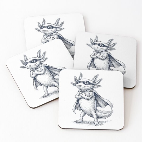 Item preview, Vintage Axolotl Hero Superhero Animal Lover designed and sold by DoodleTortle.