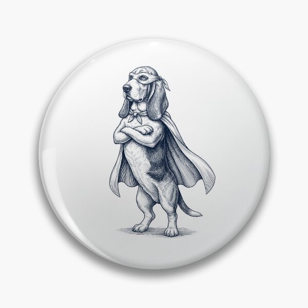 Item preview, Vintage Basset Hound Hero Superhero Dog Lover designed and sold by DoodleTortle.