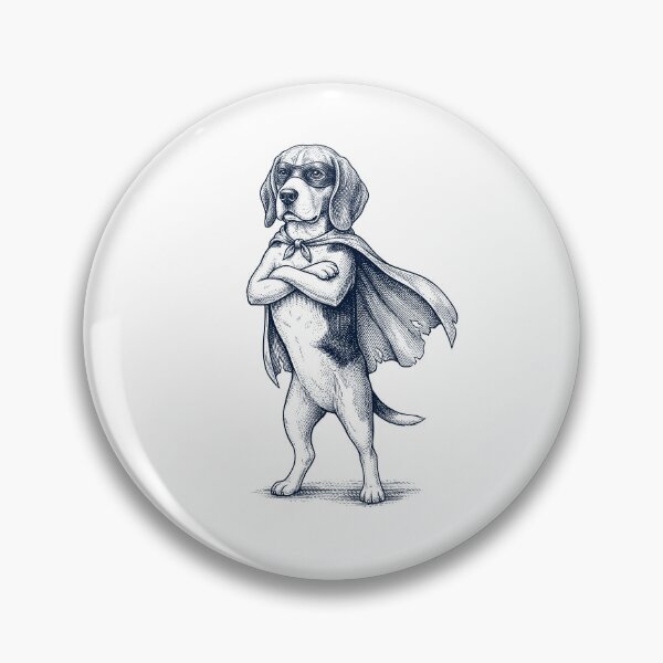 Item preview, Vintage Beagle Hero Superhero Dog Lover designed and sold by DoodleTortle.