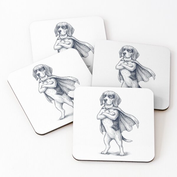 Item preview, Vintage Beagle Hero Superhero Dog Lover designed and sold by DoodleTortle.