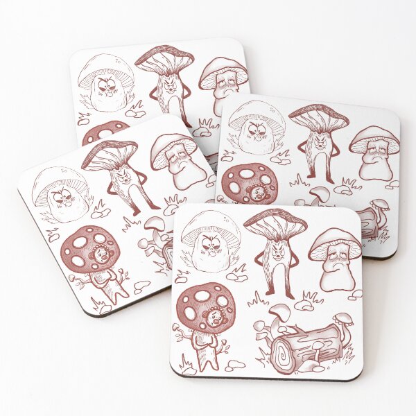 Item preview, Cute Mushroom Characters Forest Doodle Set designed and sold by Pryhozha.