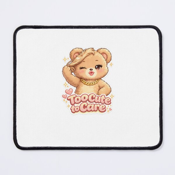 Item preview, Too Cute to Care – Sassy Kawaii Teddy Bear Sticker ??✨ designed and sold by SparkVault.
