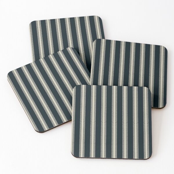 Item preview, Dark vintage stripes mid century pattern designed and sold by WildHugeDot.