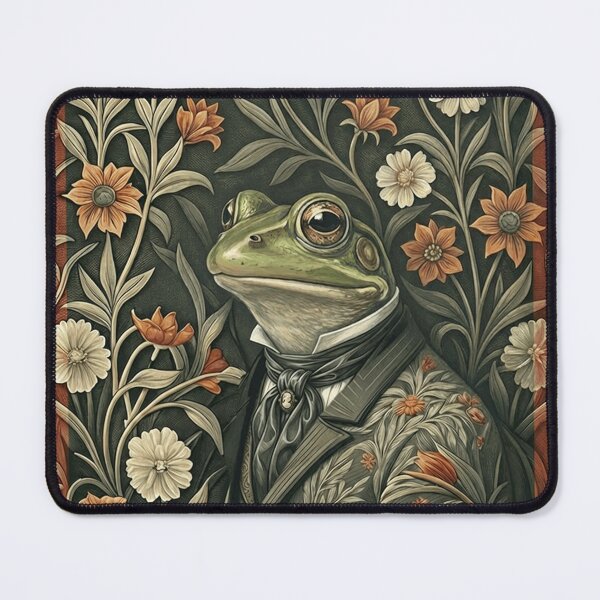 Item preview, Dapper Frog Victorian Floral Suit Vintage Art designed and sold by AntiqueImages.
