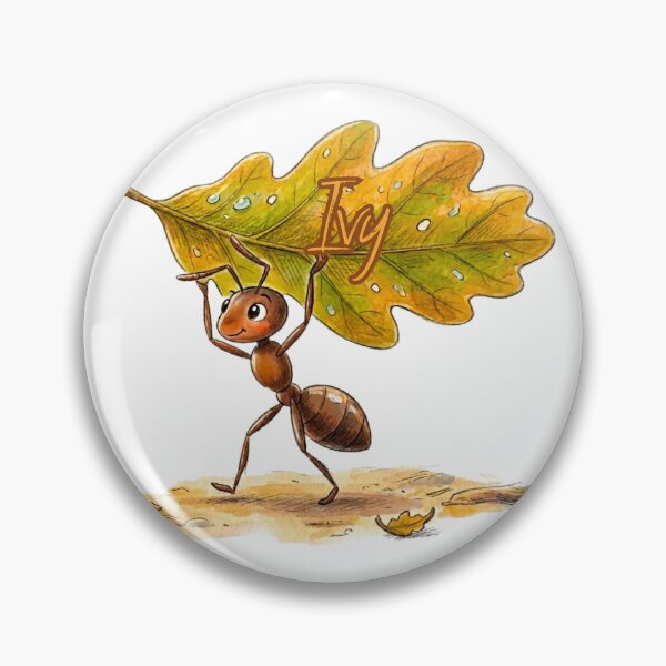 Item preview, Carrying Oak Leaf – Personalized Name Ivy Watercolor Art designed and sold by MBBialyPiksel.