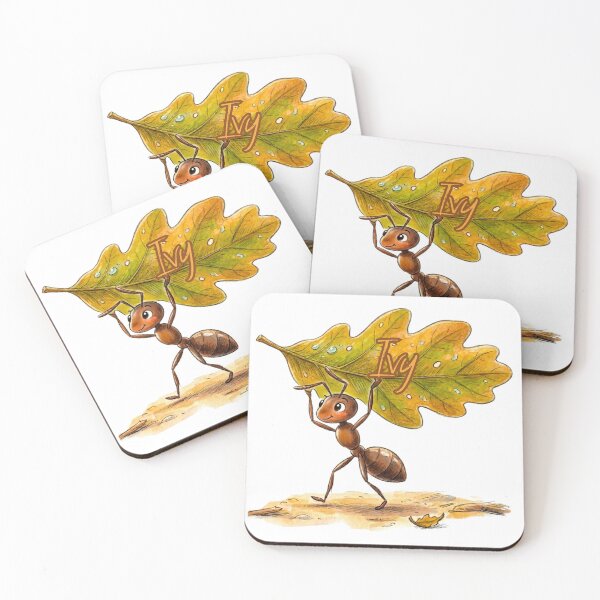 Item preview, Carrying Oak Leaf – Personalized Name Ivy Watercolor Art designed and sold by MBBialyPiksel.