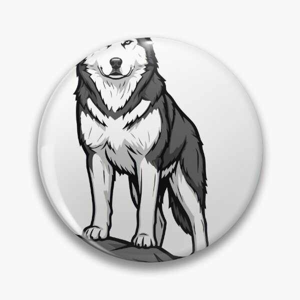 Item preview, Siberian Husky Dog on Rock: Nordic Portrait designed and sold by PixelStudioBe.