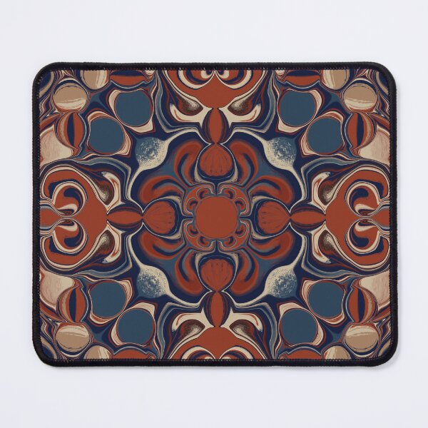 Item preview, mandala art with red and blue designed and sold by Feral Lines Studio .