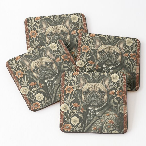 Item preview, Dapper French Bulldog Victorian Frenchie Gentleman designed and sold by AntiqueImages.