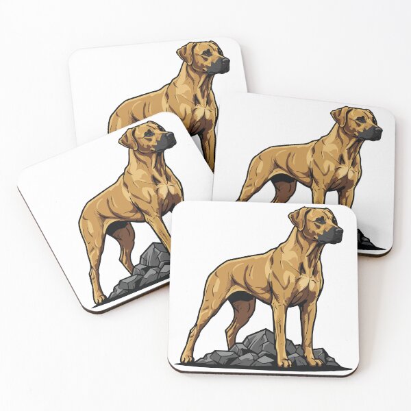 Item preview, Rhodesian Ridgeback Dog on Rock: Proud Portrait designed and sold by PixelStudioBe.