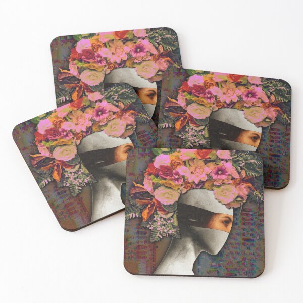Item preview, Flower Crown Mannequin Surreal Digital Collage Print designed and sold by Julia Sol.