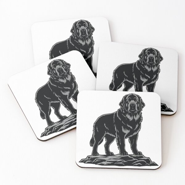 Item preview, Newfoundland Dog on Rock Portrait Black Rescuer designed and sold by PixelStudioBe.