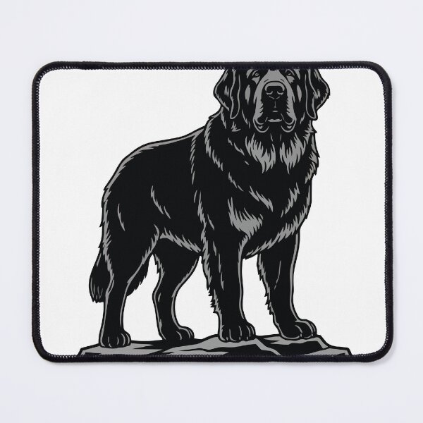 Item preview, Newfoundland Dog on Rock Portrait Black Rescuer designed and sold by PixelStudioBe.