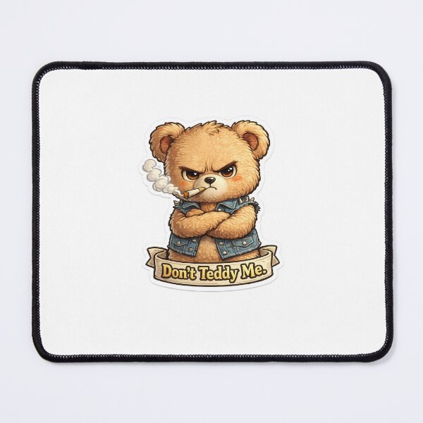 Item preview, Don’t Teddy Me – Cute Tough Teddy Bear Attitude Sticker ?? designed and sold by SparkVault.