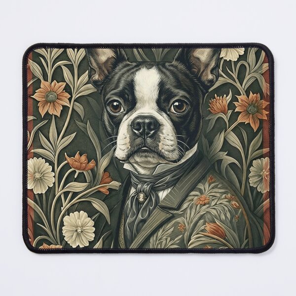 Item preview, Boston Terrier Gentleman Dog Victorian Portrait Art designed and sold by AntiqueImages.