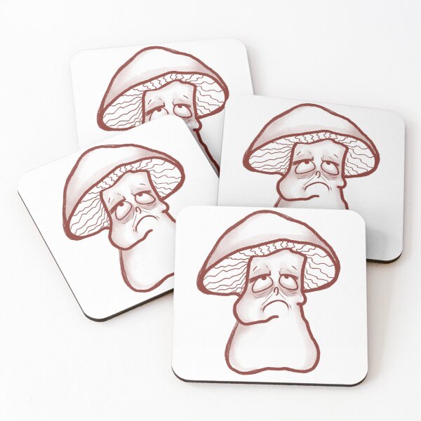 Item preview, Tired Mushroom Cute Grumpy Mood Character designed and sold by Pryhozha.