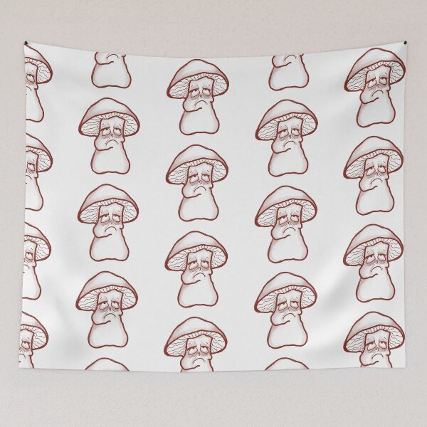 Item preview, Tired Mushroom Cute Grumpy Mood Character designed and sold by Pryhozha.