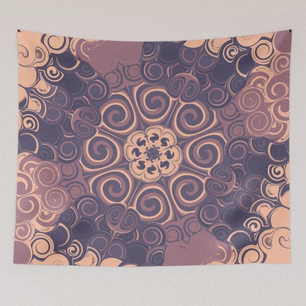 Item preview, pastel colour mandala art designed and sold by Feral Lines Studio .