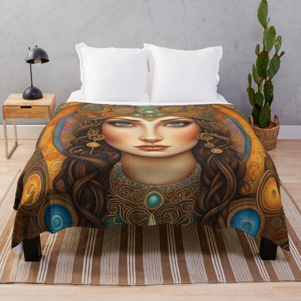 Item preview, Portrait of Celtic priestess, Spirit of Summer designed and sold by Colin Bentham.