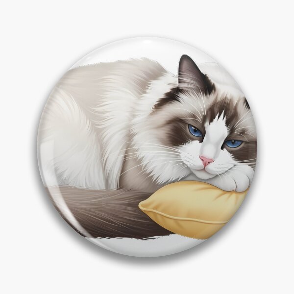 Item preview, Ragdoll Crescent Pillow Cat designed and sold by pumsquare.