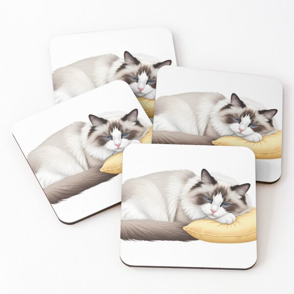 Item preview, Ragdoll Crescent Pillow Cat designed and sold by pumsquare.