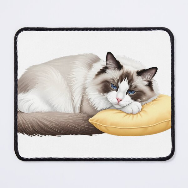 Item preview, Ragdoll Crescent Pillow Cat designed and sold by pumsquare.