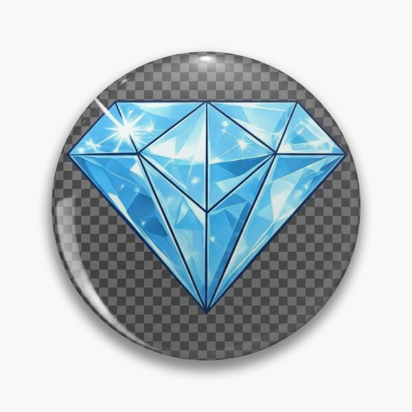 Item preview, Radiant Blue Brilliant Diamond Gemstone Illustration designed and sold by FloraDesign-228.