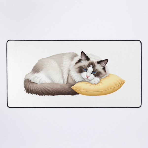 Item preview, Ragdoll Crescent Pillow Cat designed and sold by pumsquare.