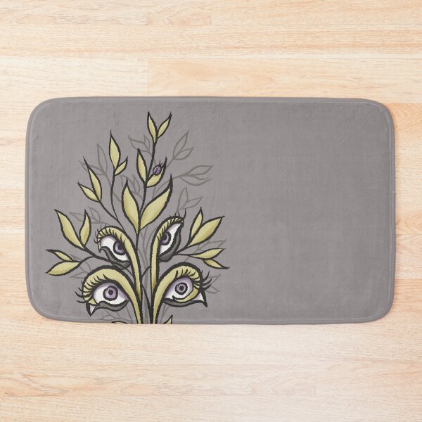 Item preview, Weirdcore Plant with Eyes and Ladybugs - Creepy Cute Surreal Art designed and sold by Boriana Giormova.