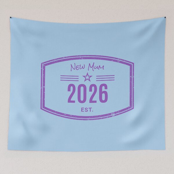 Item preview, Arrivals range - New Mum Est. 2026 Vintage Emblem designed and sold by Teacuppupdesign.
