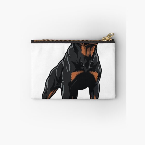 Item preview, Rottweiler Dog on Rock Portrait Black Guardian designed and sold by PixelStudioBe.