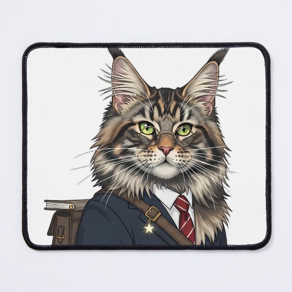 Item preview, Maine Coon Scholar Cat designed and sold by pumsquare.