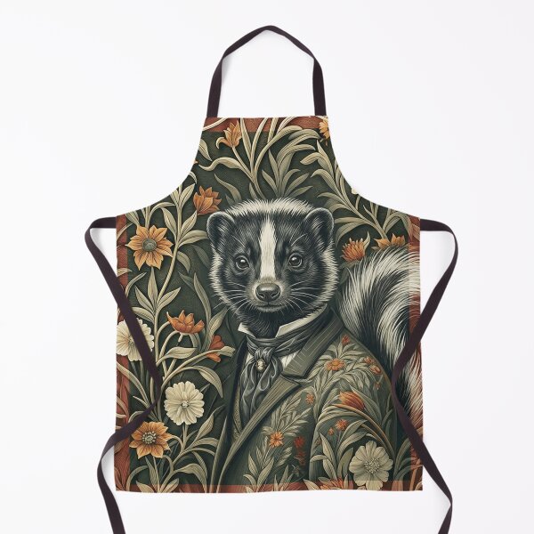 Item preview, Dapper Skunk Victorian Floral Suit Animal Art designed and sold by AntiqueImages.