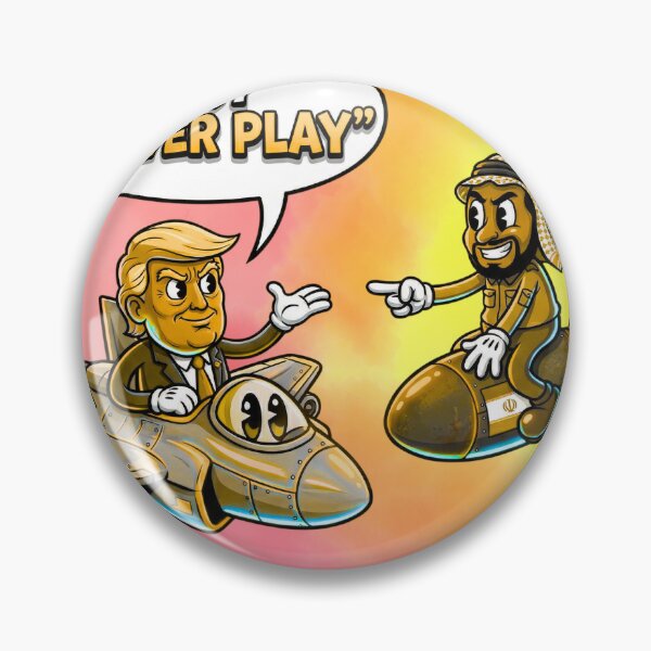 Item preview, Sky Power Play – Cartoon Jet vs Missile Political Satire Design designed and sold by gary44.