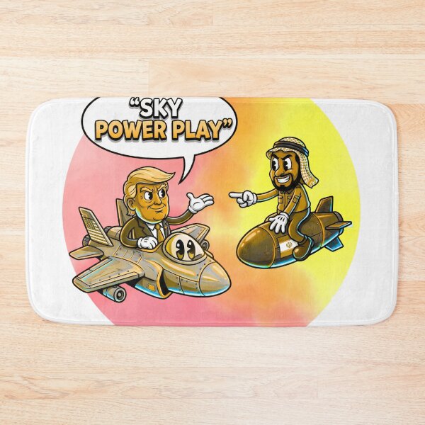 Item preview, Sky Power Play – Cartoon Jet vs Missile Political Satire Design designed and sold by gary44.