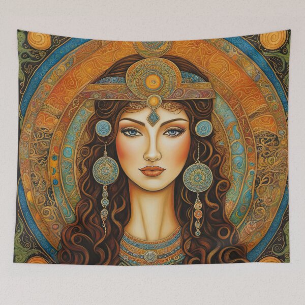 Item preview, Portrait of Celtic priestess, Spirit of Summer designed and sold by Colin Bentham.