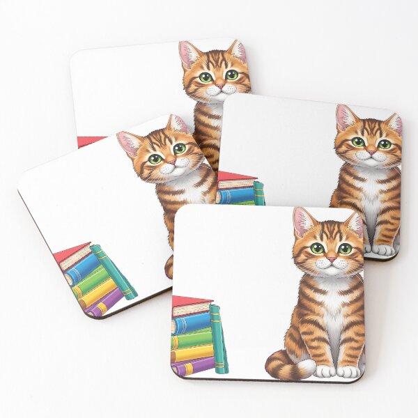 Item preview, Tabby Book Stack Cat designed and sold by pumsquare.