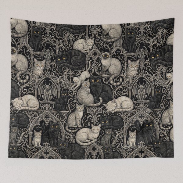 Item preview, Cats and Gargoyles designed and sold by JacquiTaylorArt.