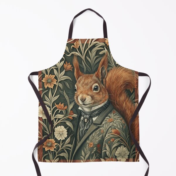 Item preview, Dapper Squirrel Victorian Floral Art Nouveau designed and sold by AntiqueImages.
