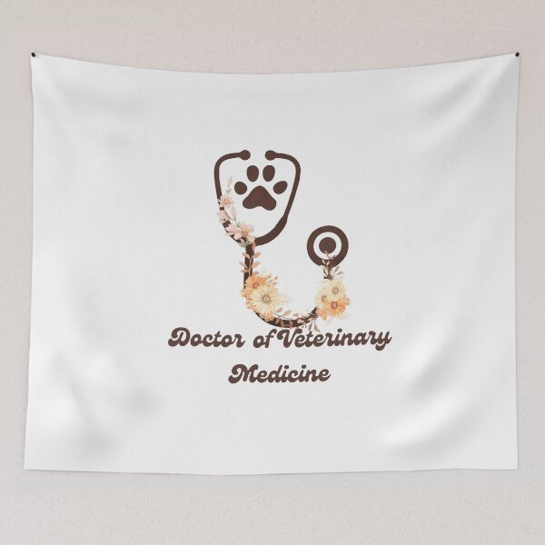 Item preview, Retro Boho Floral Stethoscope - Doctor of Veterinary Medicine Aesthetic designed and sold by batoot1.