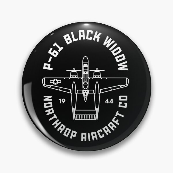 Item preview, P-61 Black Widow Northrop Aircraft Vintage Badge designed and sold by Emberglowo.