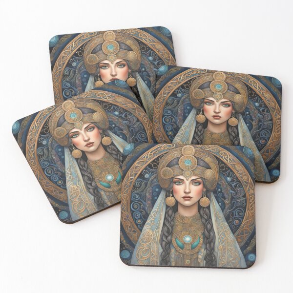 Item preview, Portrait of Celtic priestess, Spirit of Winter designed and sold by Colin Bentham.