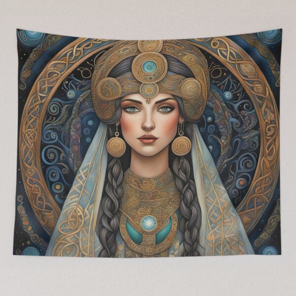 Item preview, Portrait of Celtic priestess, Spirit of Winter designed and sold by Colin Bentham.
