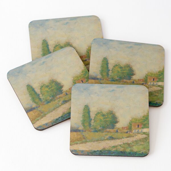 Item preview, Au Bord Du Village by Georges Seurat: Neo Impressionist Landscape Poster designed and sold by artofuniverse.